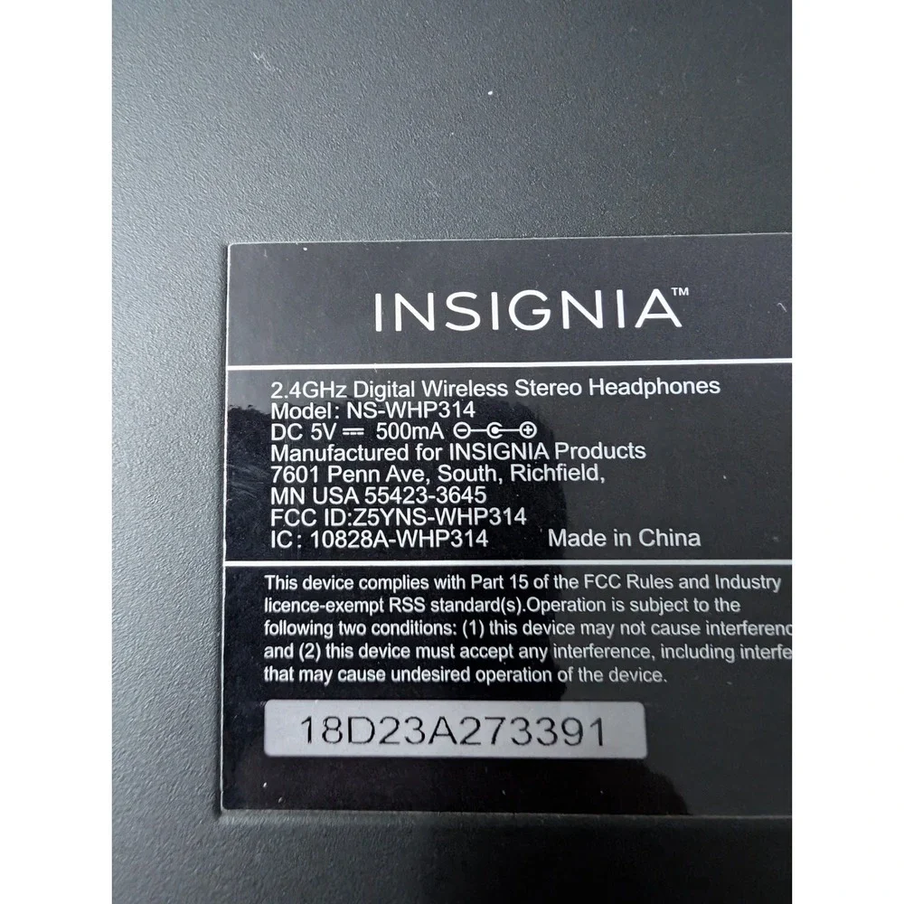 Insignia NS-WHP314 Replacement Docking Charger BASE ONLY NO‎ POWER ADAPTER